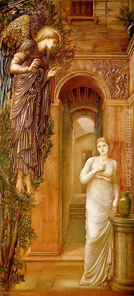 The Annunciation painting - Edward Burne-Jones The Annunciation art painting
